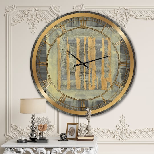 Designart 'Galm Abstract Ii Glam Wall Clock